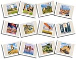 UK A-Z Stamp cards