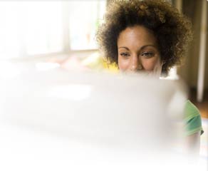 Lady at computer