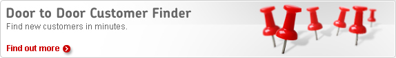 Door to Door Customer Finder. Find new customers in minutes. Find out more.