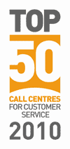Top 50 call centres for customer service 2010