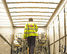 Postman in delivery centre