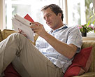 Man reading paper