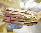 Hand holding mail