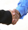 close up of a handshake