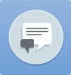 icon of two speech bubbles