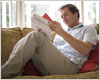 Man reading book