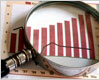 Magnifying glass on paper