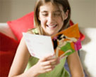 Women reading card