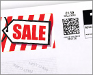 Sale logo on envelope