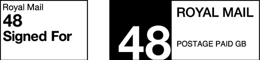 Royal Mail 48 Signed For. Postage paid GB