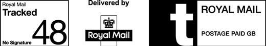 Royal Mail Tracked 48 No Signature. Delivered by Royal Mail. Postage paid GB.