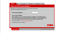 Picture of application, step 1