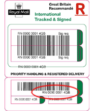 international signed tracked track tracking royal mail number label reference trace numbers find royalmail business office ems