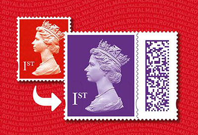 Image of Royal Mail's new barcoded stamps