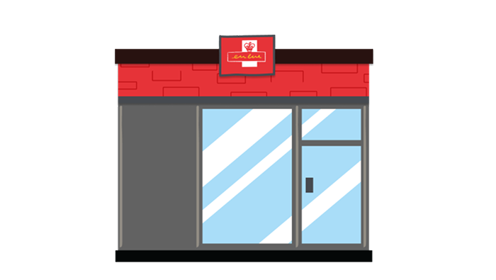 Parcelshop illustration