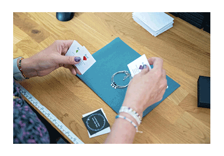 dainty-rocks-body-copy-image-4-460x320 Diane from Dainty Rocks preparing a presentation box