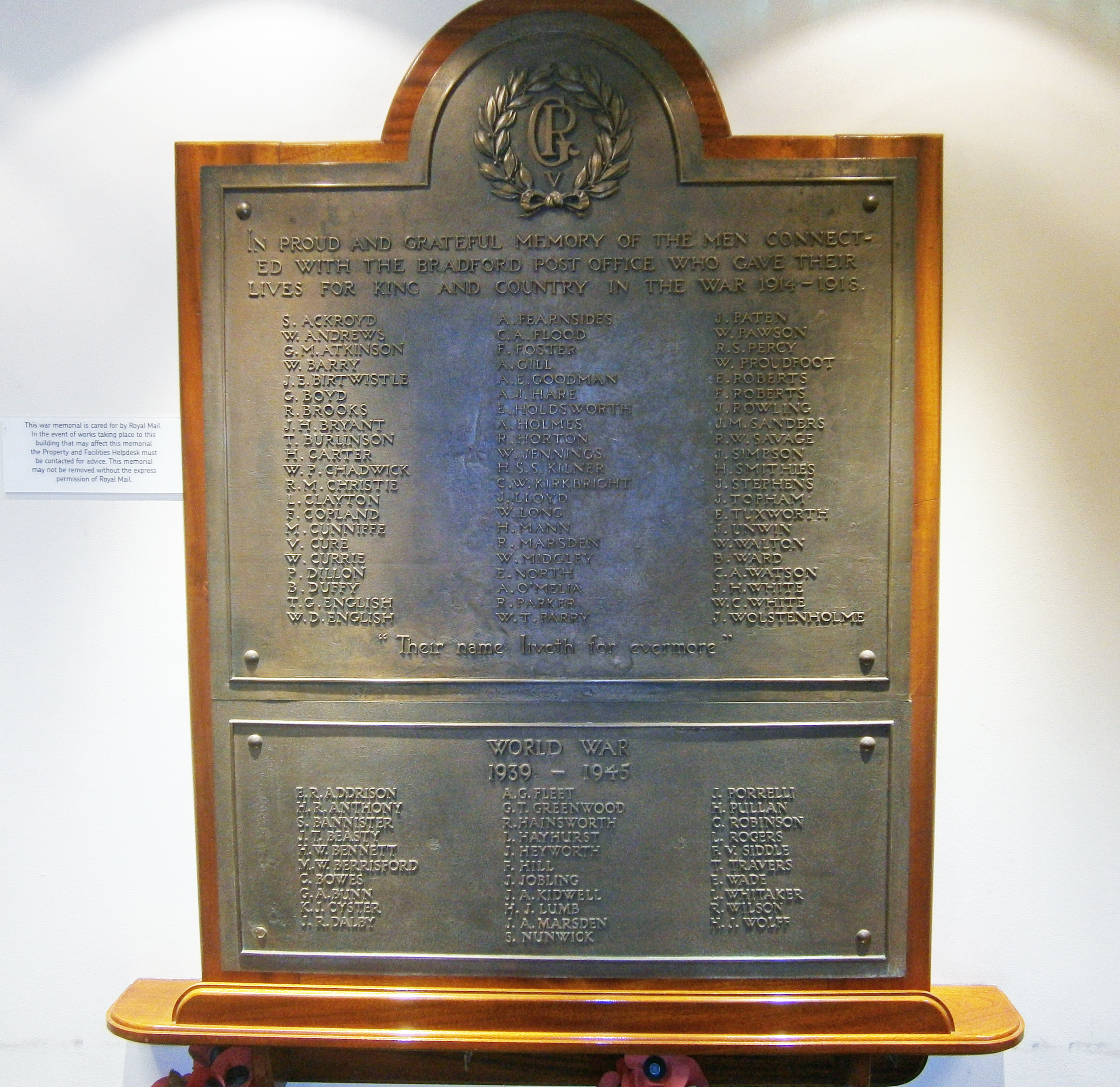 Bradford Post Office War Memorial
