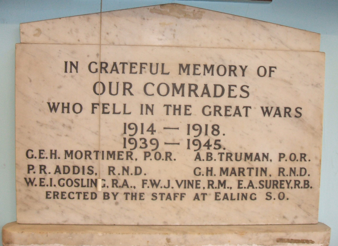 Ealing Sorting Office - War Memorial