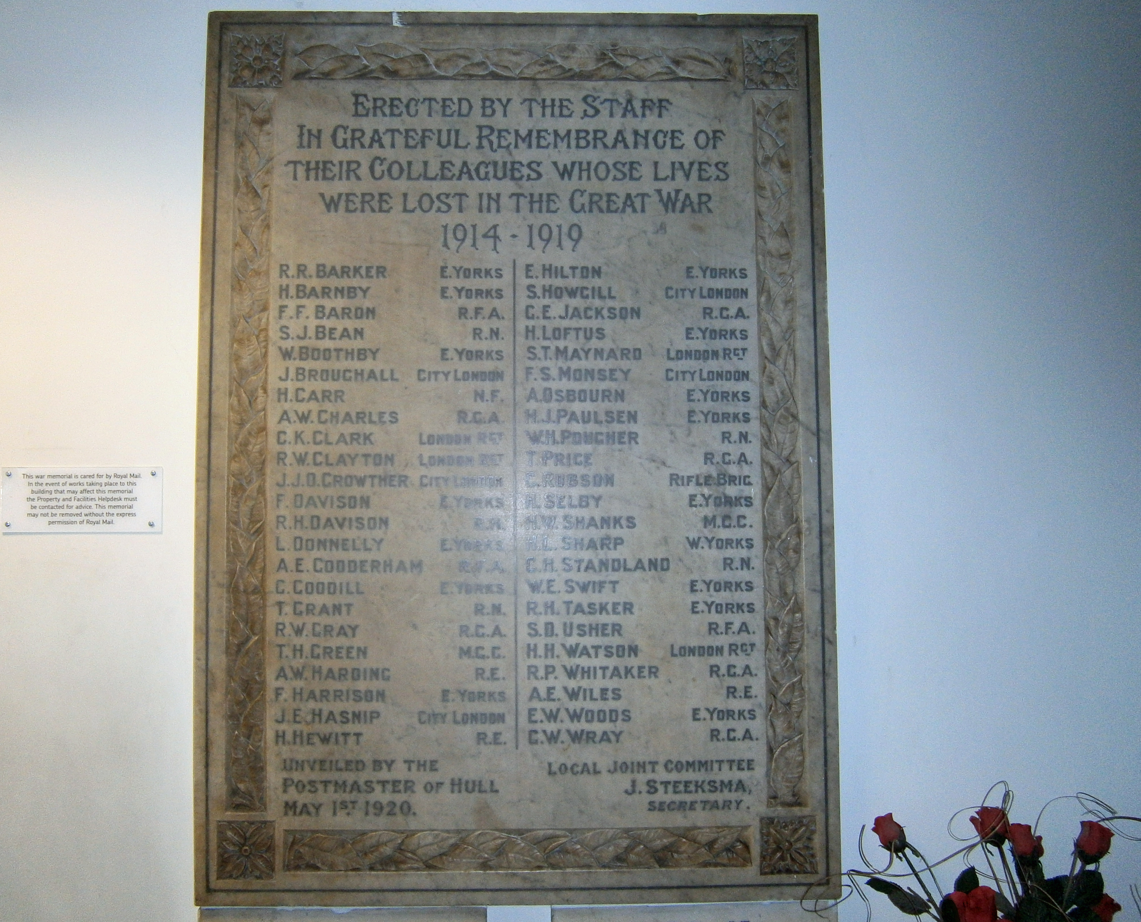 Hull Post Office War Memorial