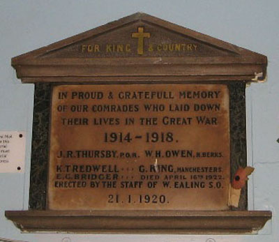 London - West Ealing War Memorial