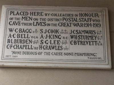 Dorchester Post Office War Memorial