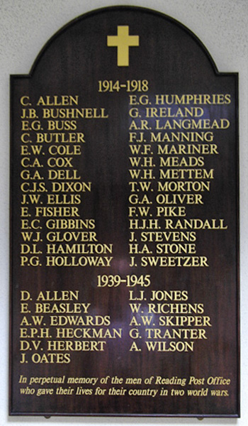 Reading Post Office War Memorial