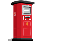 Red royal mail parcel postbox