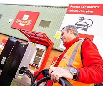 Royal Mail electric vehicle charging point